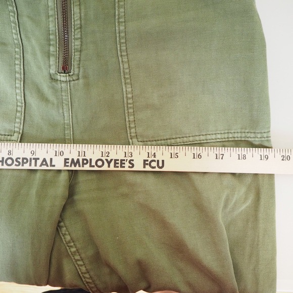 Free People Charlie Utility Jumpsuit Coveralls Olive Army Green Sz 4 No Belt - Picture 5 of 13